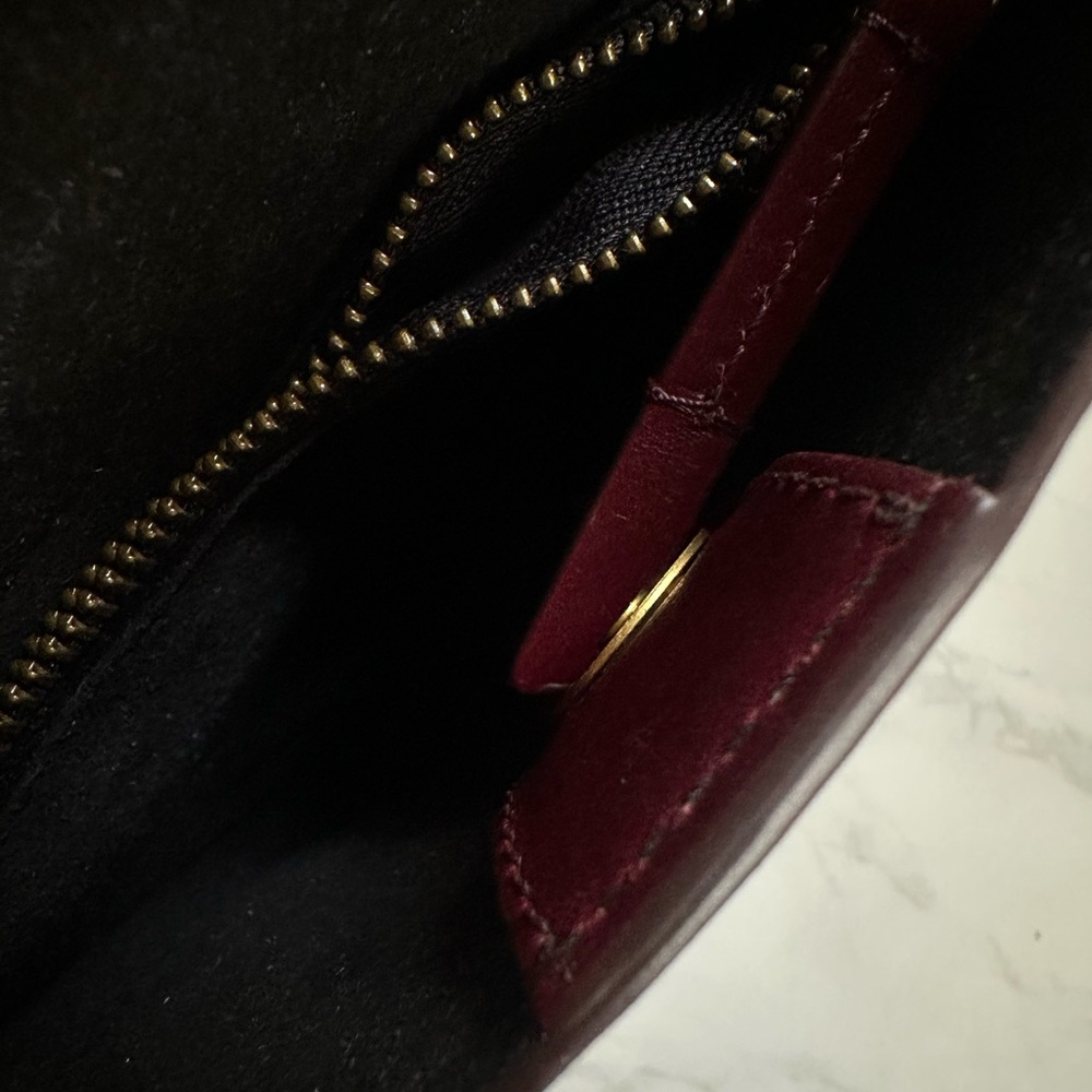 Isabel Marant Burgundy Crossbody Bag with Gold Accents - Picture 4 of 4